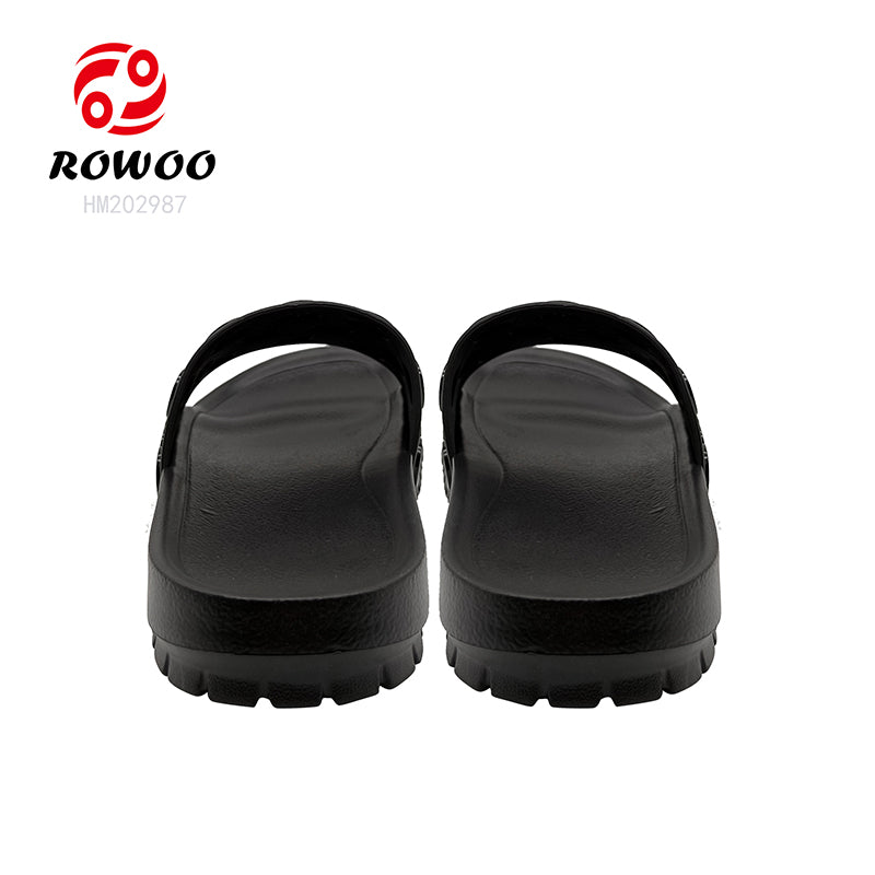 Custom Sandals With Logo Women 3D EVA Embossed Printed Button decoration