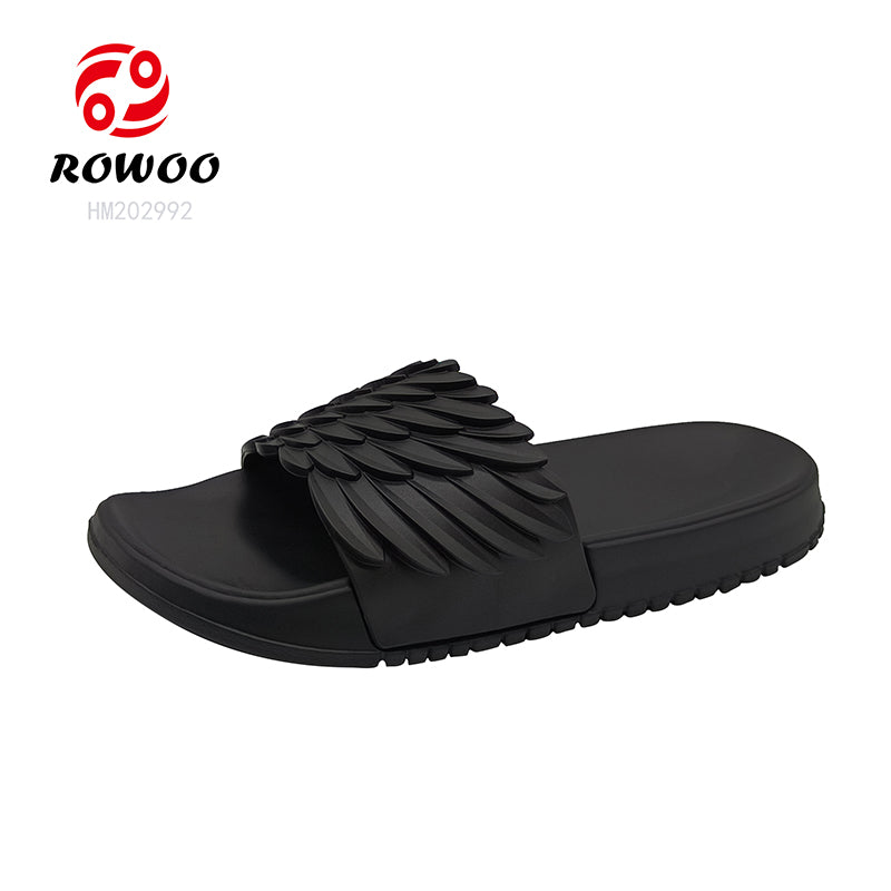 New Design Wing Slippers Men Outdoor Casual Slides Shoes EVA Sole Customized Footwear