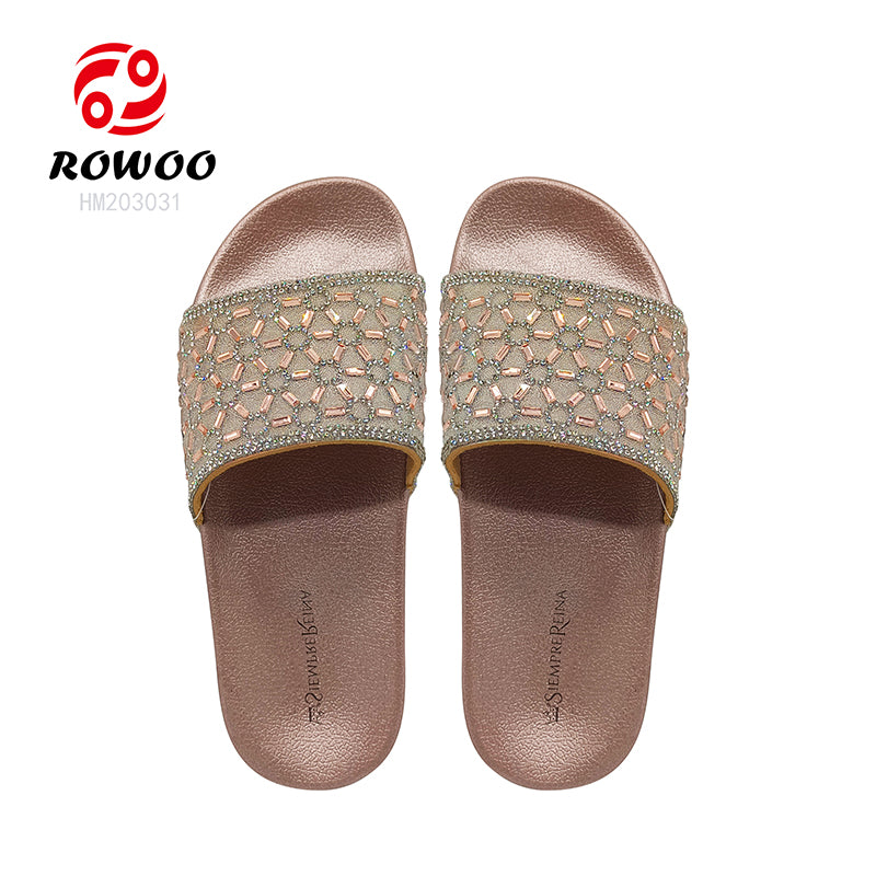 Factory wholesale PU upper PVC sole slippers women slide sandals