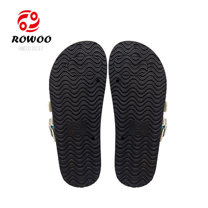 Wholesale Women's Cork Sandals PVC Sole Casual Outdoor Shoes Round Anti-Slip Feature Leather/Mesh Lining EVA Insole