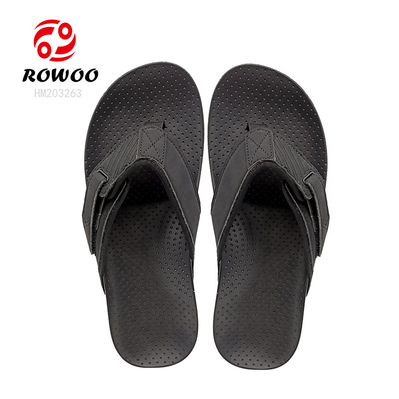 Men's Comfortable Rubber Beach Sandals Anti-Slip Outdoor Flip-Flops