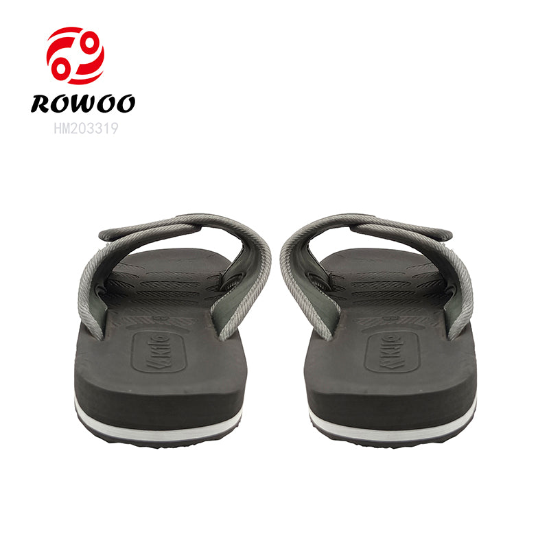 Men's Summer Adjustable EVA Sport Sandals Custom Logo Soft PU Slide Slippers