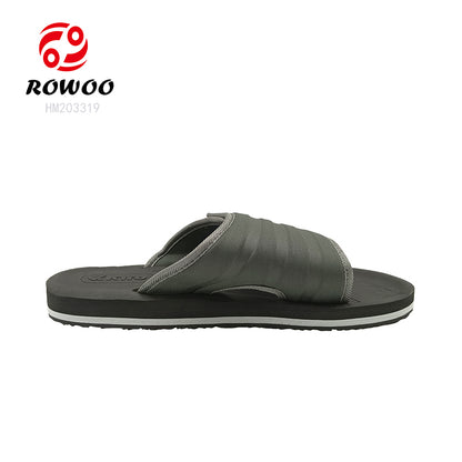 Men's Summer Adjustable EVA Sport Sandals Custom Logo Soft PU Slide Slippers