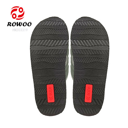 Men's Summer Adjustable EVA Sport Sandals Custom Logo Soft PU Slide Slippers