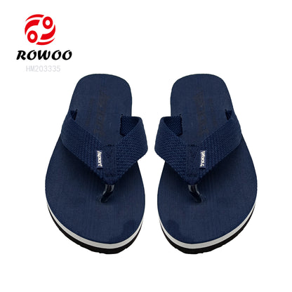 Customized Men's Solid Color EVA Beach Flip-Flops