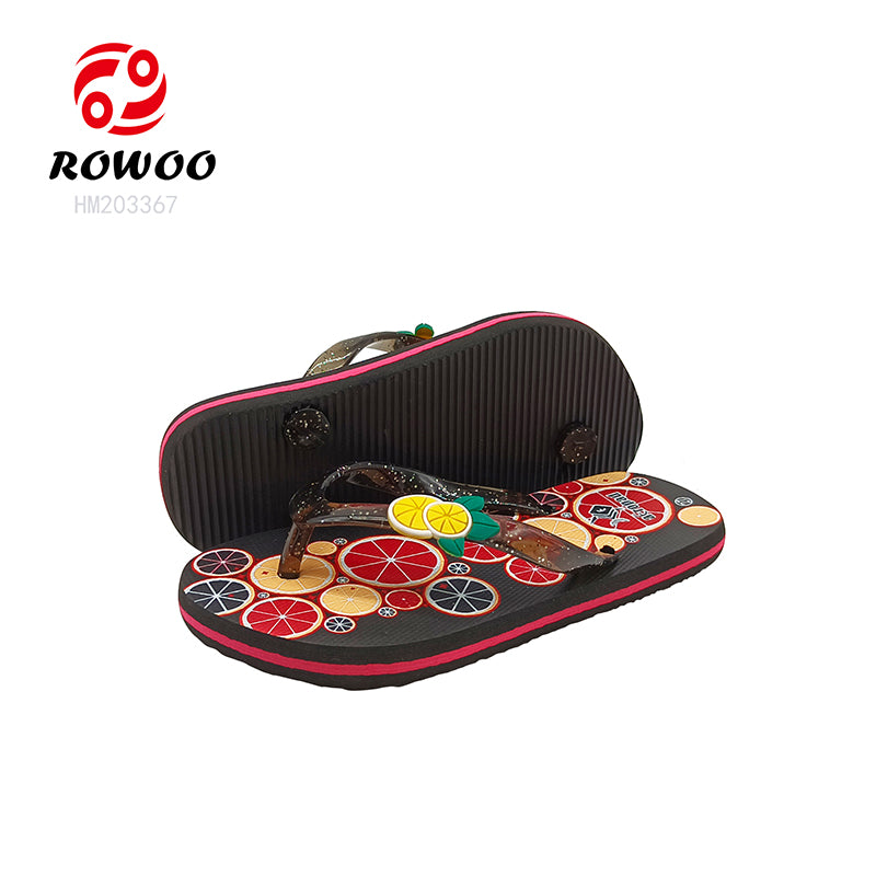 Wholesale Cheap Customized Logo Flip Flops Children's EVA Thong Sandals with Flat PVC Outdoor Summer Activities