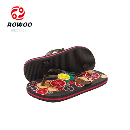 Wholesale Cheap Customized Logo Flip Flops Children's EVA Thong Sandals with Flat PVC Outdoor Summer Activities