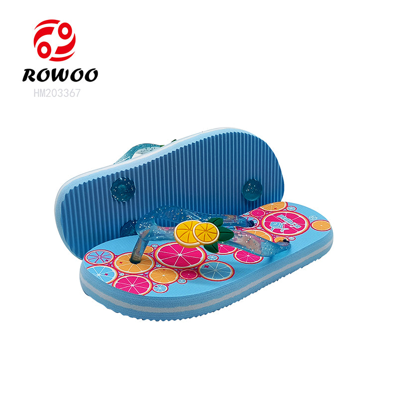 Wholesale Cheap Customized Logo Flip Flops Children's EVA Thong Sandals with Flat PVC Outdoor Summer Activities