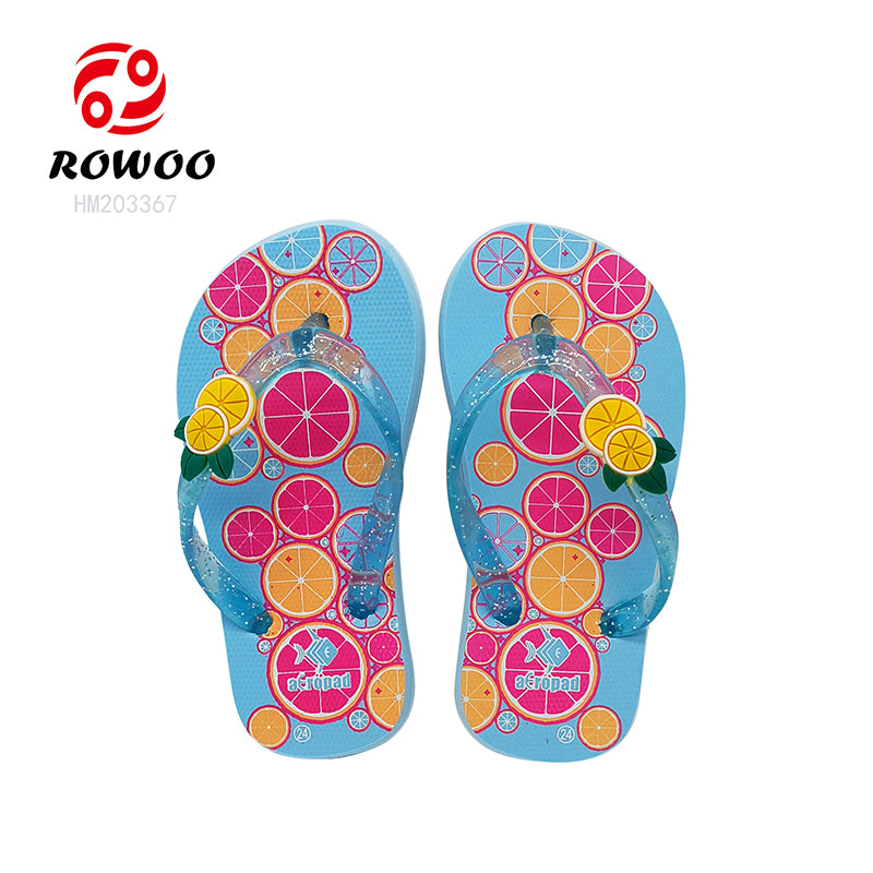 Wholesale Cheap Customized Logo Flip Flops Children's EVA Thong Sandals with Flat PVC Outdoor Summer Activities