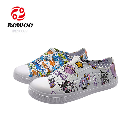 EVA Printing Garden Sandals Ladies Flat Summer Beach Sandals Breathable Slip-on Shoes