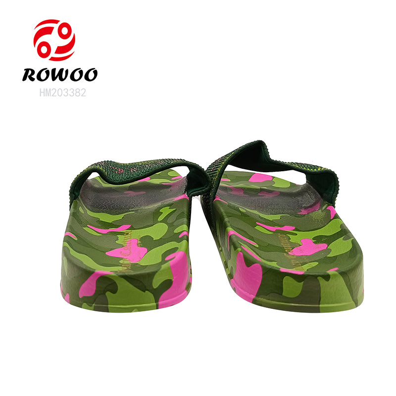 Women Casual Slippers Diamond Camo Print Sandals Women Summer Beach Drag Heightening Sandals