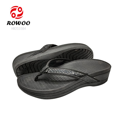 Wedge Flip Flops Ladies High Arch Slipper Sandals Women Anti-slip Thong Sleeper Shoes