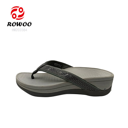 Wedge Flip Flops Ladies High Arch Slipper Sandals Women Anti-slip Thong Sleeper Shoes