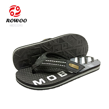 Men Eva Granule Massage Flip-Flops Print Casual Slippers Barefoot Summer Woven Flip-Flops