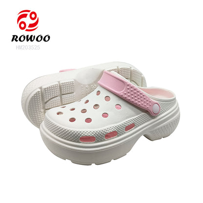 Ladies DIY Breathable High Heel Wedge Sandals Fashionable Platform High Quality EVA Outsole Summer Spring Garden Shoes