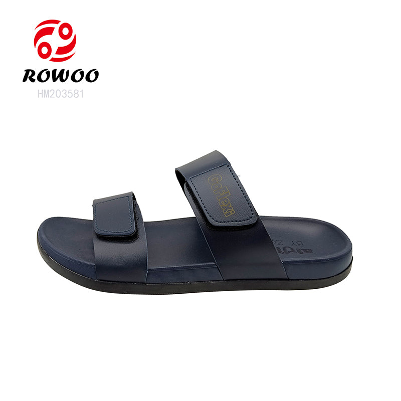 Leather Slipper Shoes Abrabic Sandals PU Soft Middle Sole Two Straps High Quality Men Outdoor Sandals Shoes