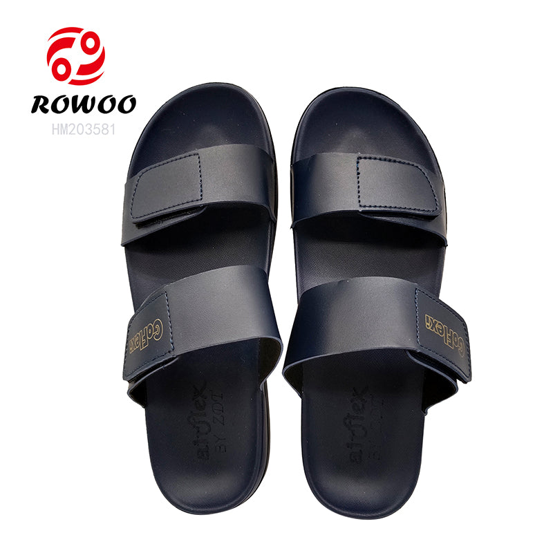Leather Slipper Shoes Abrabic Sandals PU Soft Middle Sole Two Straps High Quality Men Outdoor Sandals Shoes