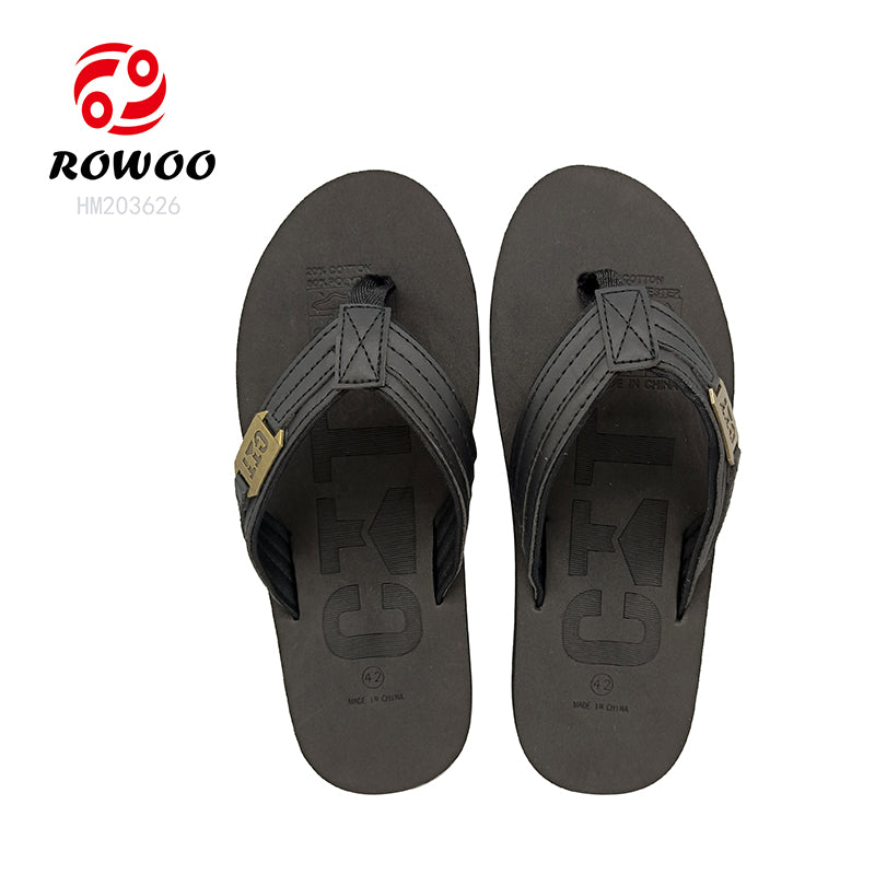 Custom Men's Casual Flip-Flops with Willow Leaf Print Soft Breathable Lightweight Outsole Anti-Slip Feature Summer Winter Spring