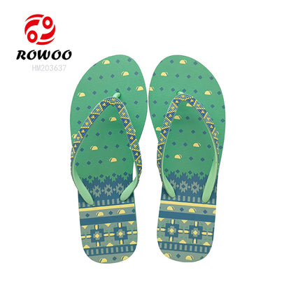 Designer Women Summer EVA Flip-Flops Casual Fresh Printed Platform Slippers Soft Anti-Slip Features Vacation