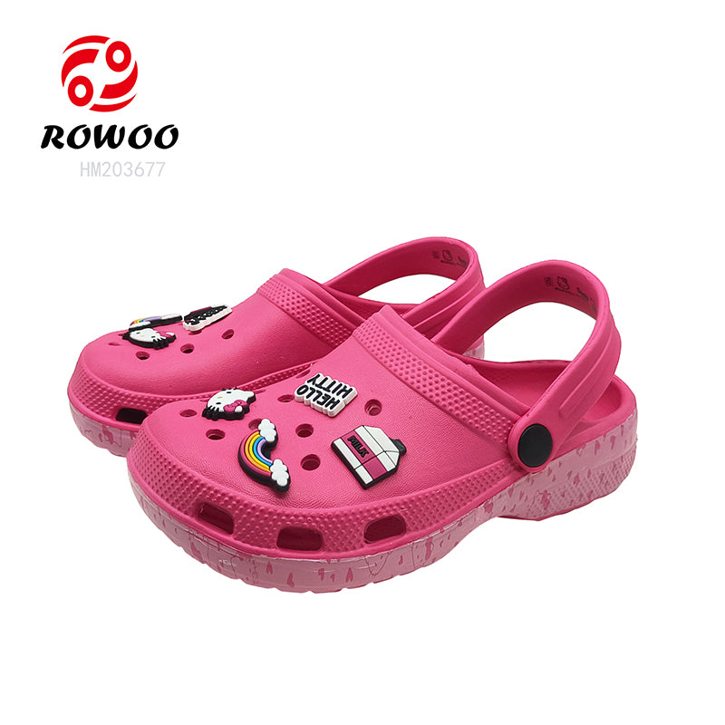 Pink EVA Garden Shoes DIY Breathable Children Clog Sandals Lightweight Wholesale Price Cute Slipper Shoes