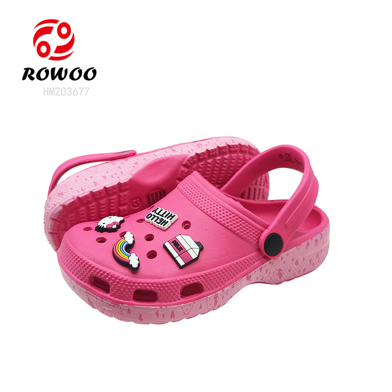 Pink EVA Garden Shoes DIY Breathable Children Clog Sandals Lightweight Wholesale Price Cute Slipper Shoes