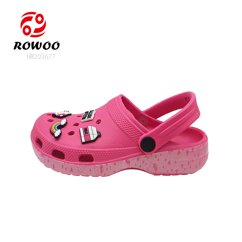 Pink EVA Garden Shoes DIY Breathable Children Clog Sandals Lightweight Wholesale Price Cute Slipper Shoes