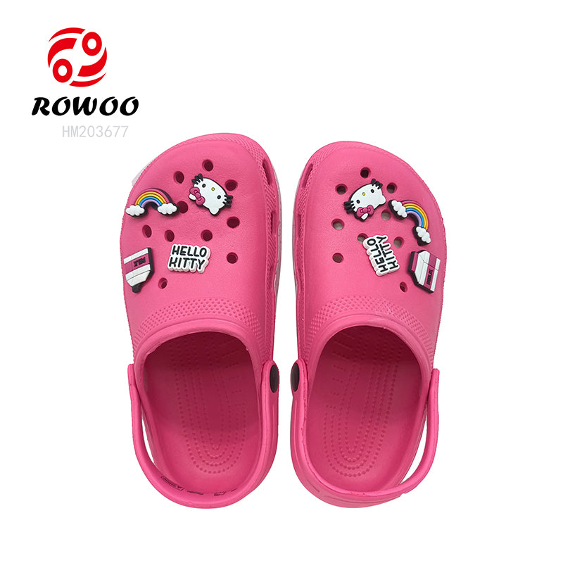 Pink EVA Garden Shoes DIY Breathable Children Clog Sandals Lightweight Wholesale Price Cute Slipper Shoes