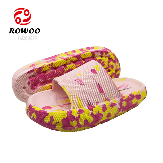 Custom Memory Eva Thick Sole Pillow Slides Slippers Sandals Cloud EVA Foam Bottom Slippers Slides 2024 Painting Shoes