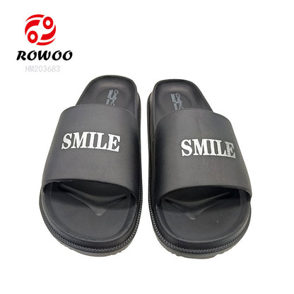 Men EVA Smooth Slippers Custom Logo Fashion Barefoot Personality Style Sandals