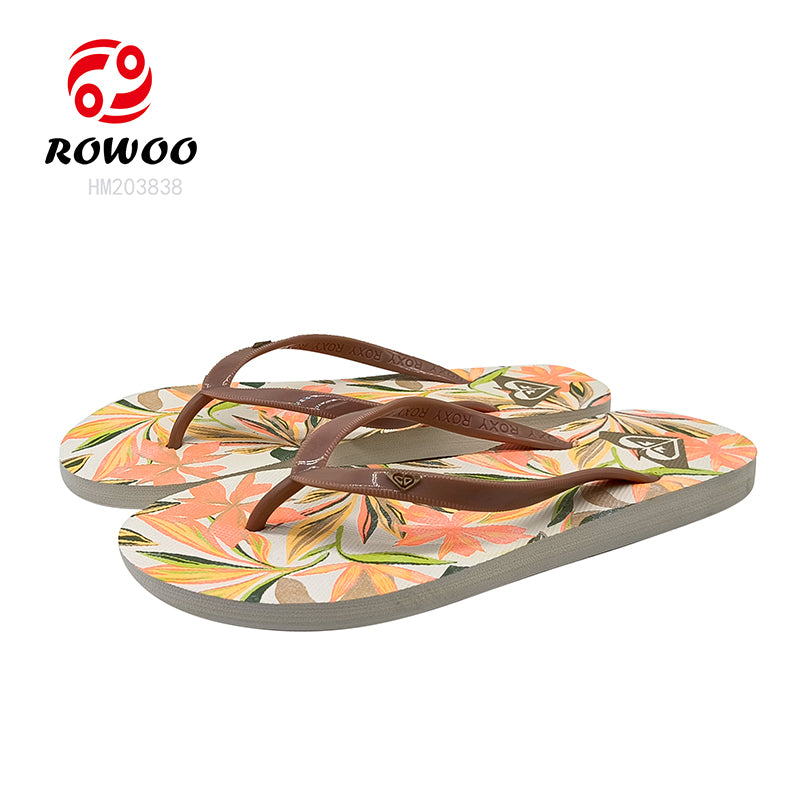 Women EVA Elegant Floral Print Summer Beach Vacation Flip-flops