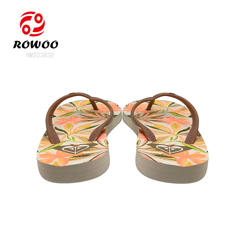 Women EVA Elegant Floral Print Summer Beach Vacation Flip-flops