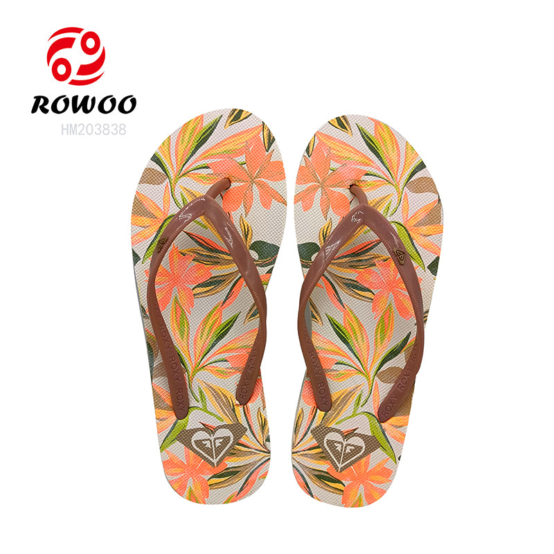 Women EVA Elegant Floral Print Summer Beach Vacation Flip-flops