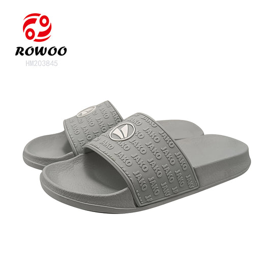Women's Embossment Printed LOGO EVA Summer Grey Cool Beach Slippers