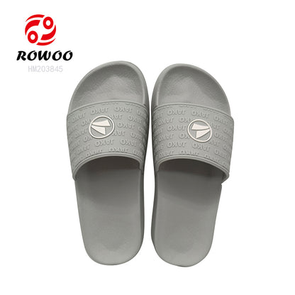 Women's Embossment Printed LOGO EVA Summer Grey Cool Beach Slippers