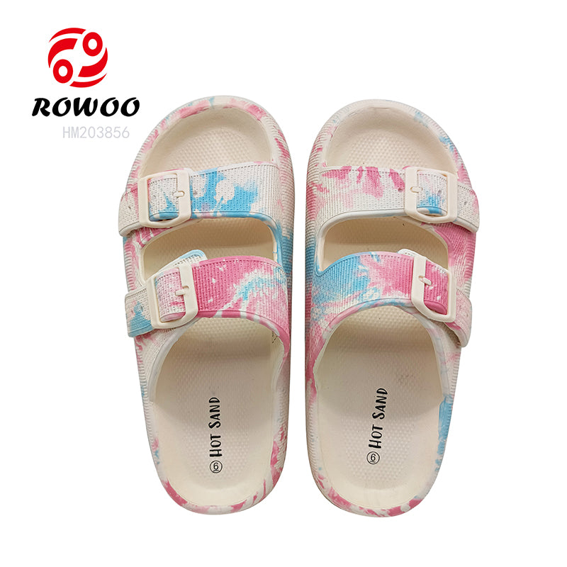 EVA Print Summer Beach Two Straps Slide Slippers
