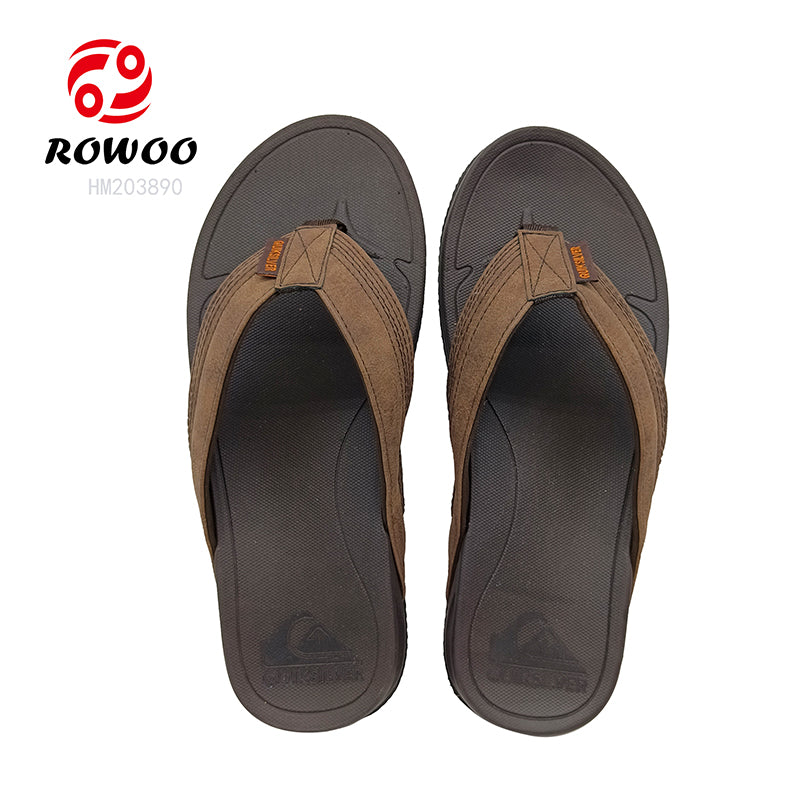 Fashion Men Outdoor Slipper Shoes High Quality PU Insole Soft Flip Flops Customized Logo Shoes for Men