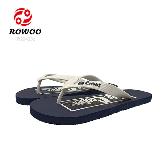Wholesale Men Rubber Footwear Printing Customized Logo Flip Flops