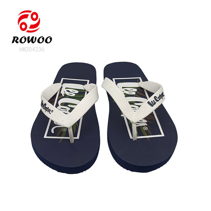 Wholesale Men Rubber Footwear Printing Customized Logo Flip Flops