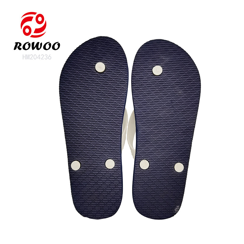 Wholesale Men Rubber Footwear Printing Customized Logo Flip Flops