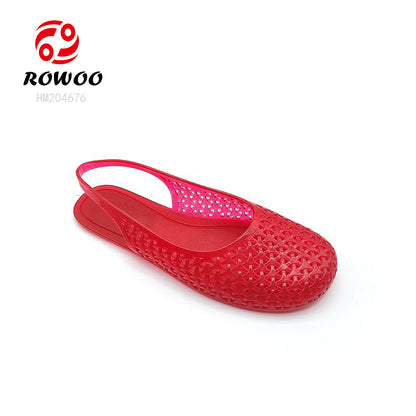 Fashion Ladies Jelly Sandals PVC Slip-on Shoes Outdoor Quick-dry Sandals