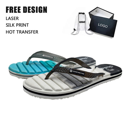 Fashion Men Outdoor Slippers Customized Printing Design Thong Sandals