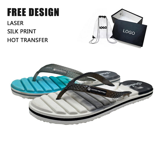 Fashion Men Outdoor Slippers Customized Printing Design Thong Sandals