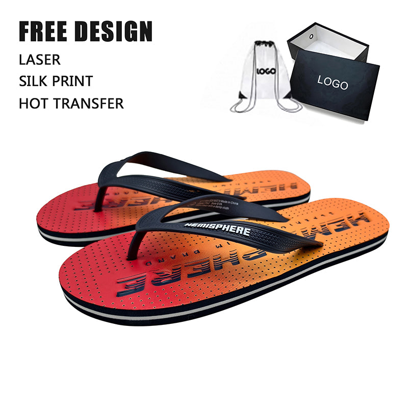 Sunset Men Embossed Logo Flip Flops Beach Slipper Shoes