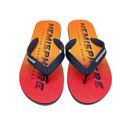 Sunset Men Embossed Logo Flip Flops Beach Slipper Shoes
