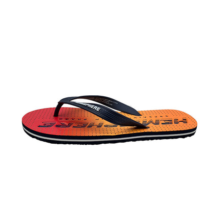Sunset Men Embossed Logo Flip Flops Beach Slipper Shoes