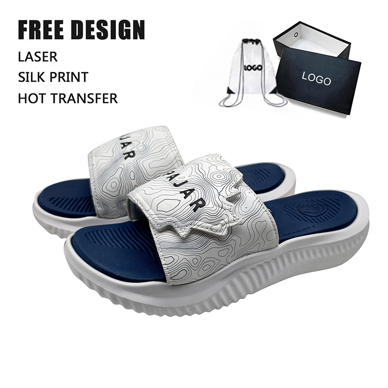 EVA Men New Design Slide Sandals Customized Logo Slippers for Summer