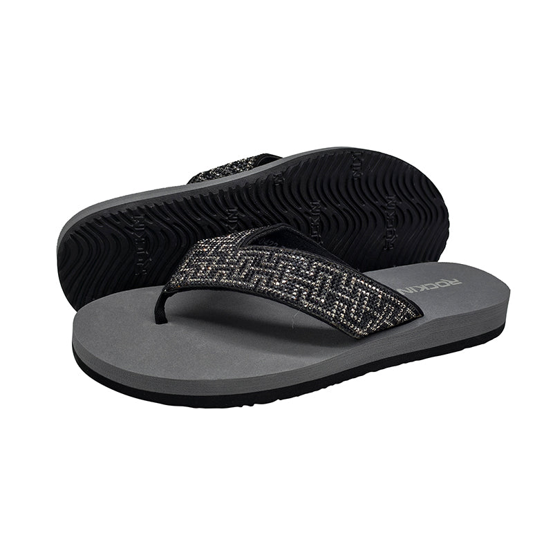 Wholesale Ladies Outdoor Casual Thong Diamond Flip Flops Sexy Slippers for Women