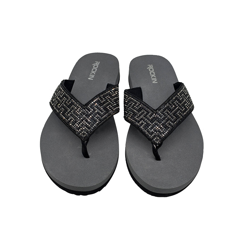 Wholesale Ladies Outdoor Casual Thong Diamond Flip Flops Sexy Slippers for Women