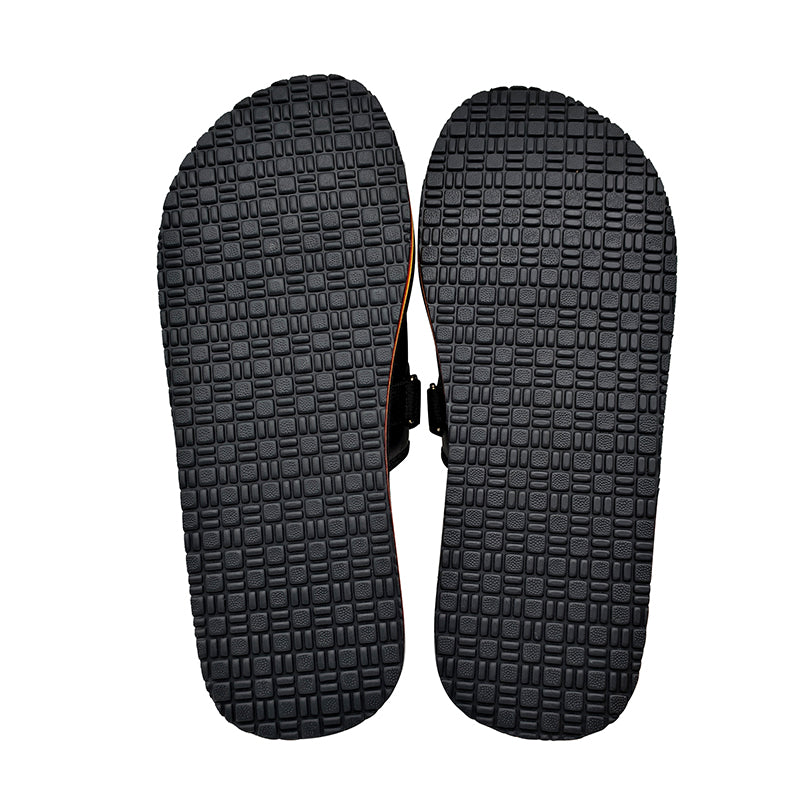 PU Upper Men Slide Sandals EVA Mid TPR Outsole Custom Logo OEM