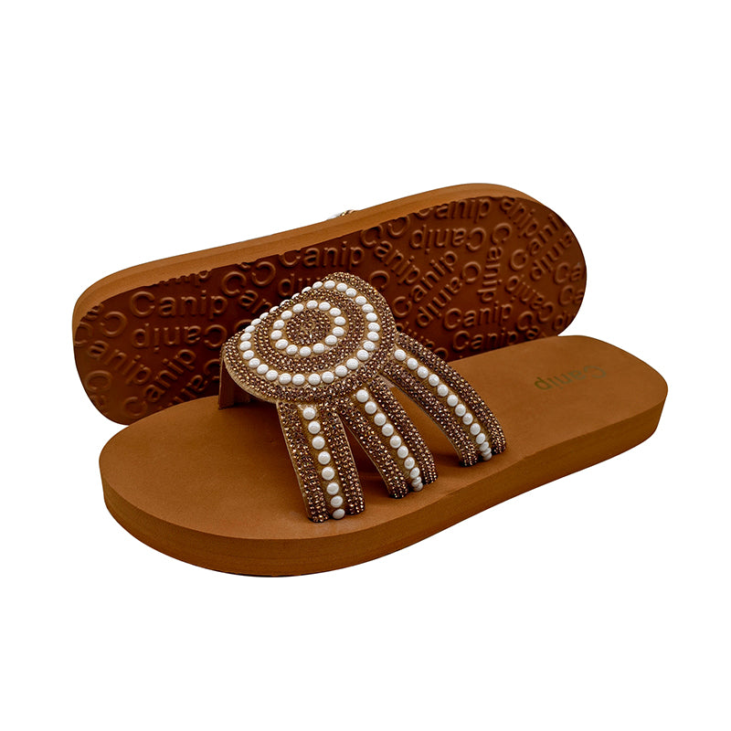 Custom Rhinestone Slide Sandals for Women | EVA Sole Comfort Slippers OEM